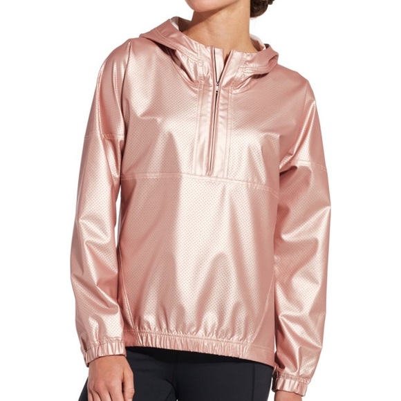 CALIA by Carrie Underwood Jackets & Blazers - Calia Rose Gold Foil Anywhere Half Zip Jacket NWT